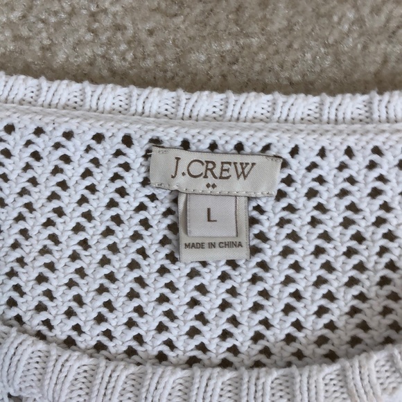J. Crew White Crochet Sweater in Large - Picture 4 of 4